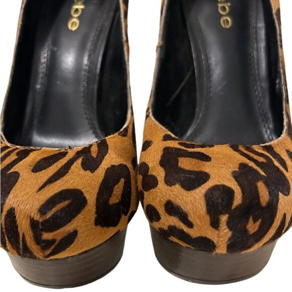Bebe Animal Print Platform Heels Size 7 - Picture 4 of 10
